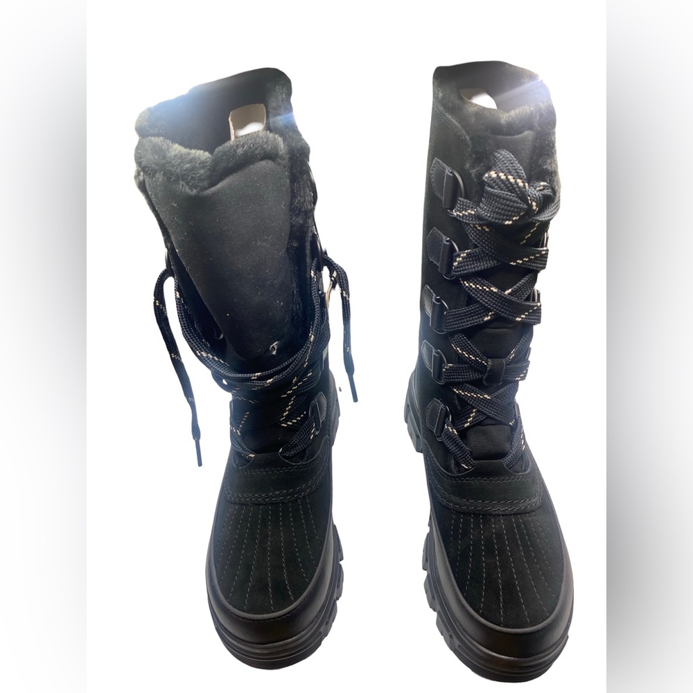 Black Sorel Winter Boots with Fur Trim Woman’s 8.5 - Picture 4 of 10
